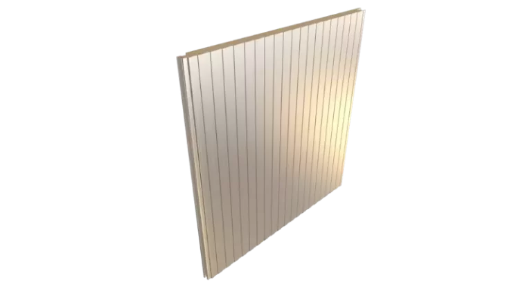 insulated panel piece with micro ribbed finish