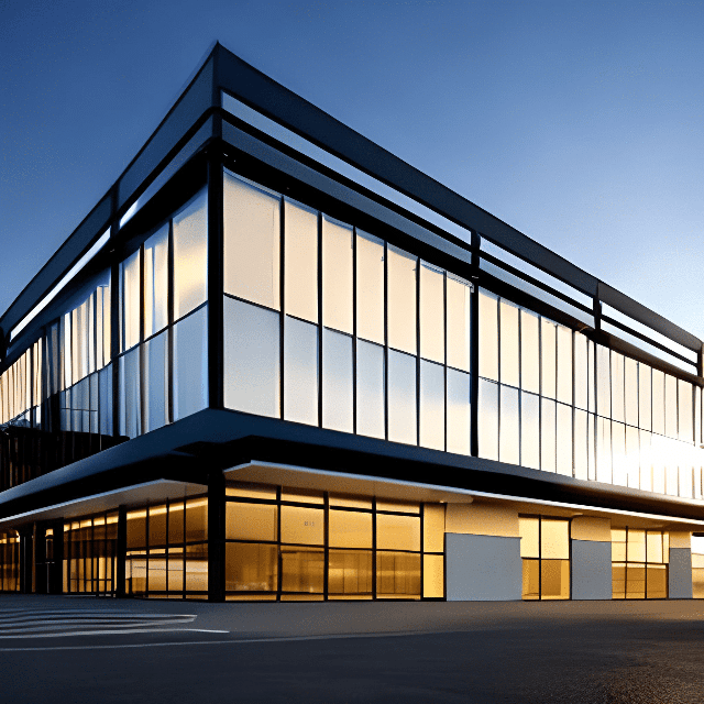 facade of a steel building